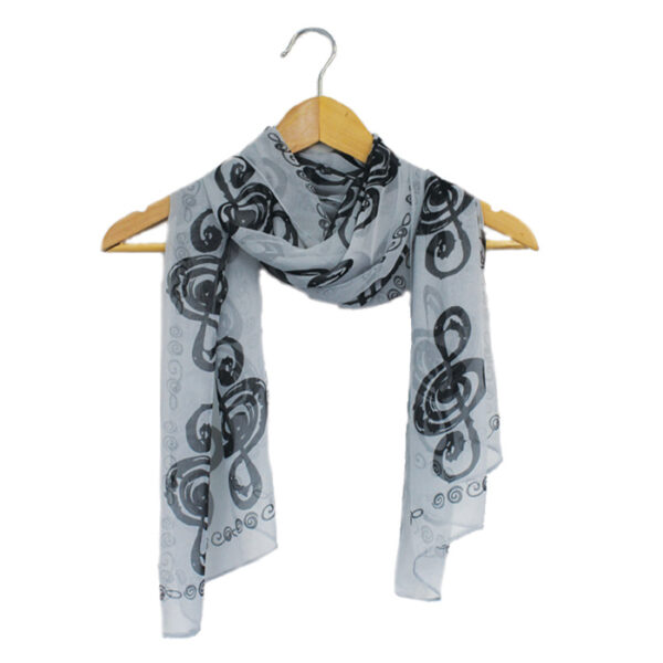 Treble Clef Design Scarf