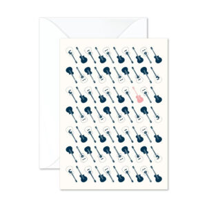 Vintage Acoustic Guitar  Greetings Card