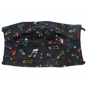 Black Coloured Notes Face Covering