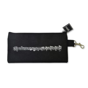 Vienna World Line of Notes Black Pencil Case