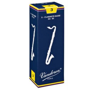 Vandoren Traditional Bass Clarinet Reed, Strength 2, (Single)