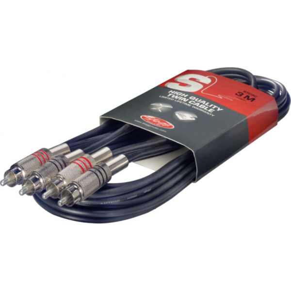 Stagg STC3C 3m 2 RCA - 2 RCA Lead
