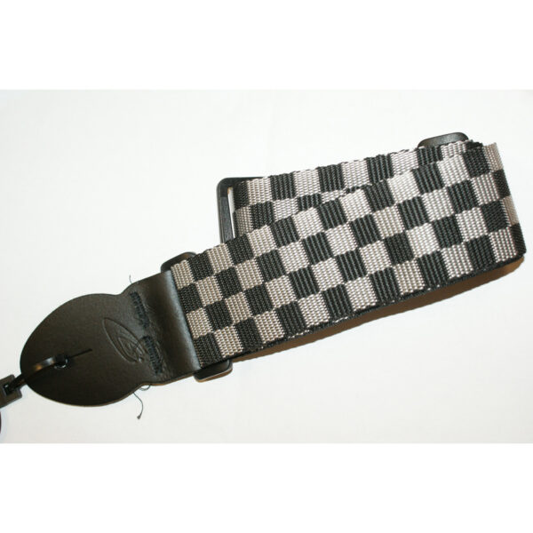 Leathergraft Checkered Guitar Strap Black/White