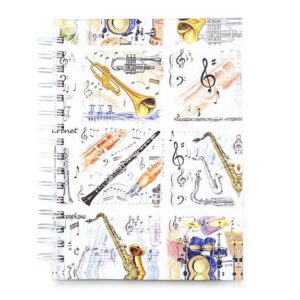 Little Snoring Jazz Instruments A6, Hardback Notebook