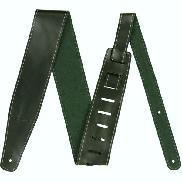 Fender Broken-In Leather 2.5" Green Guitar Strap