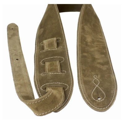 Leathergraft Comfy Bootlace Guitar Strap, Beige