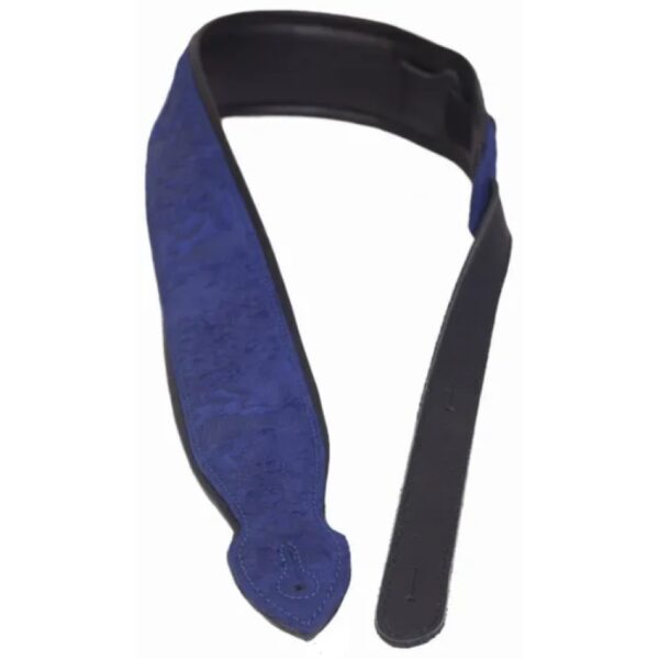 Leathergraft Deluxe Padded Python Guitar Strap, Blue