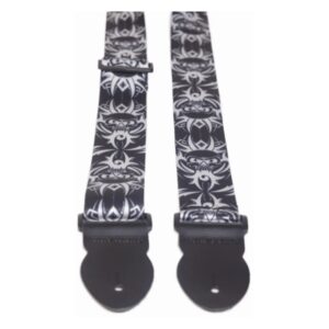 Leathergraft Graphic Webbing Guitar Strap,  Tribal Skulls