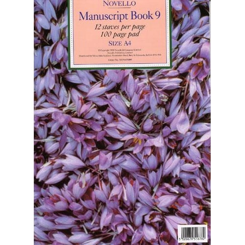 Novello Manuscript Book 9: 12 Stvs - 100 Pgs (Pad)
