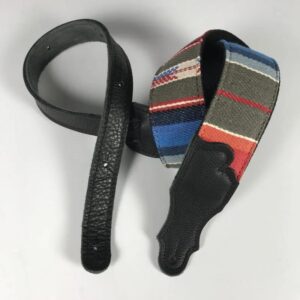 Franklin 2" Saddle Blanket Black Leather End Guitar Strap