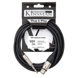 Kinsman KDMC10S Deluxe Stereo Microphone Cable, 10ft/3m