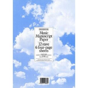 Woodstock Manuscript: 12 Staves - 6 4-Page sheets (A4)