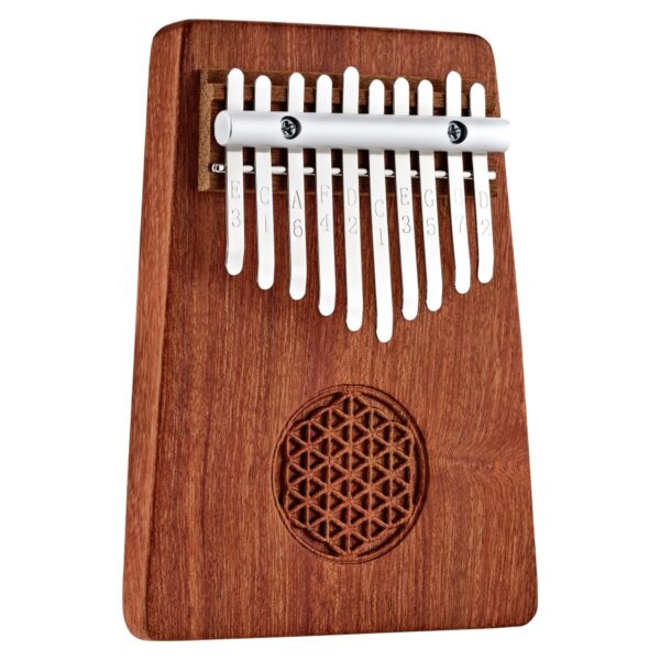 Meinl Sonic Energy KL1002FOL Solid 'Flower of Life' Kalimba 10-Notes, Zambesi Redwood