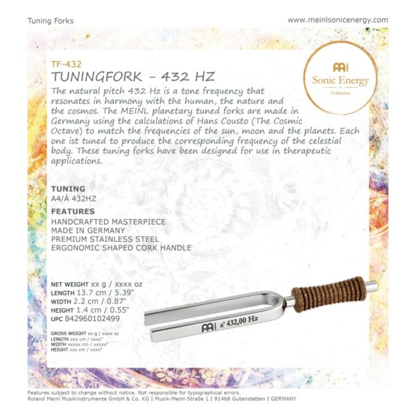 Meinl Sonic Energy Tuning Fork - 432 Hz - Image 2