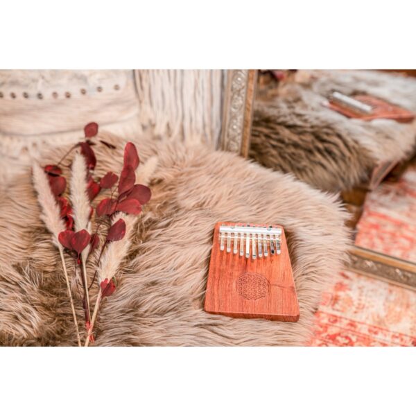 Meinl Sonic Energy KL1002FOL Solid 'Flower of Life' Kalimba 10-Notes, Zambesi Redwood - Image 9