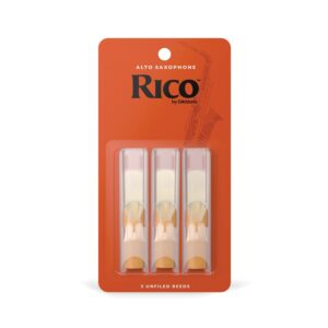 Rico by D'Addario Alto Sax Reeds, Strength 2, 3-pack