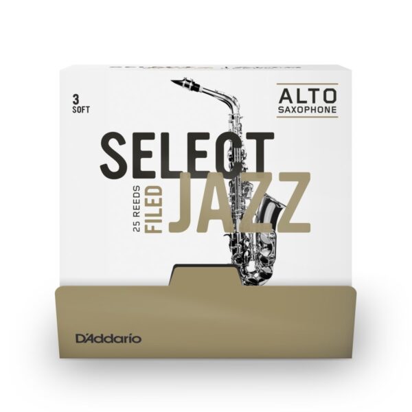 D'Addario Select Jazz Filed Alto Saxophone Reed, Strength 3 Soft (Single)