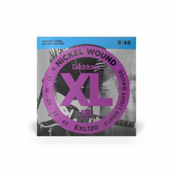 D'Addario, XL Nickel Electric Guitar Strings, EXL120, Super Light, 09-42Electric Strings