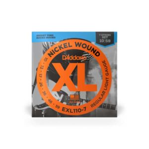 D'Addario, XL Nickel Electric Guitar Strings, EXL110-7, 10-59 Regular Light 7-String