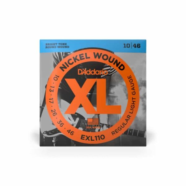 D'Addario, XL Nickel Electric Guitar Strings, EXL110, Regular Light, 10-46