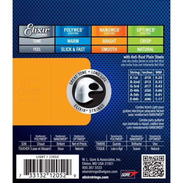 Elixir Nickel Nanoweb Electric Guitar String Set, 10-46 - Image 3