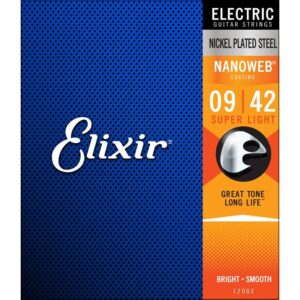 Elixir Nickel Nanoweb Electric Guitar String set, 9-42