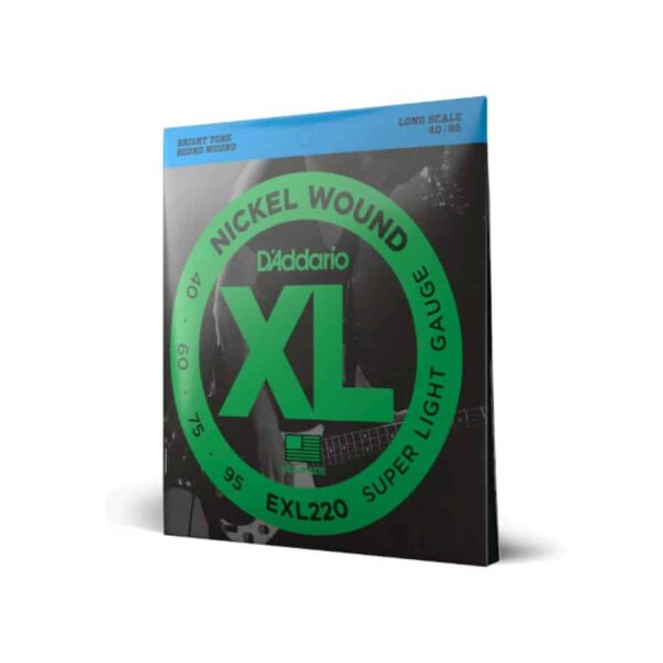D'Addario, XL Nickel Bass Strings, EXL220, Long Scale,  40-95 Super Light - Image 2