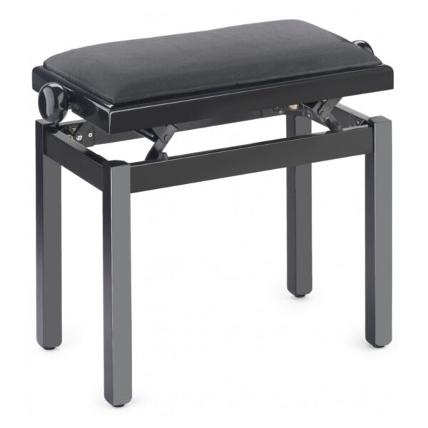 Stagg PBF-39-BKP/VBK Black Polished/Velvet Adjustable Stool