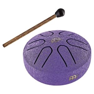 Meinl PSTD1PLF Pocket Steel Tongue Drum, Purple (A Major, Lotus Flower)