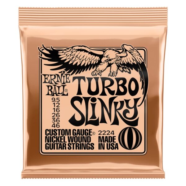 Ernie Ball Turbo Slinky Electric Set Guitar Set, 9.5-36