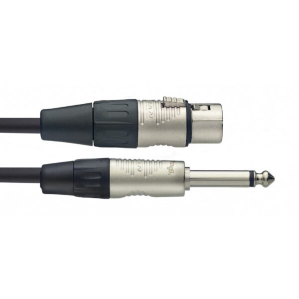 Stagg Deluxe NMC6XPR Microphone Cable, 20ft, XLR(f)-Jack(m) - Image 2