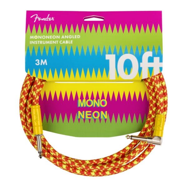 Fender MonoNeon Instrument Cable, 10ft, Orange