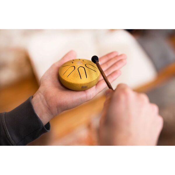 Meinl PSTD3GOM Pocket Steel Tongue Drum, Gold (A Major, 6-Notes) - Image 9