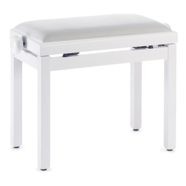 Stagg PBF39-WHM/VWH Matt White/Velvet Top Adjustable Stool