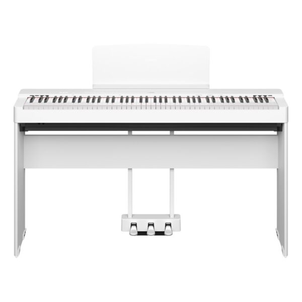 Yamaha P-225 Portable Digital Piano Bundle with Stand & Pedals, White