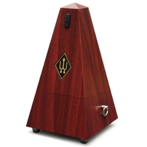 Wittner Maelzel 2180 Metronome, Mahogany Plastic, No Bell