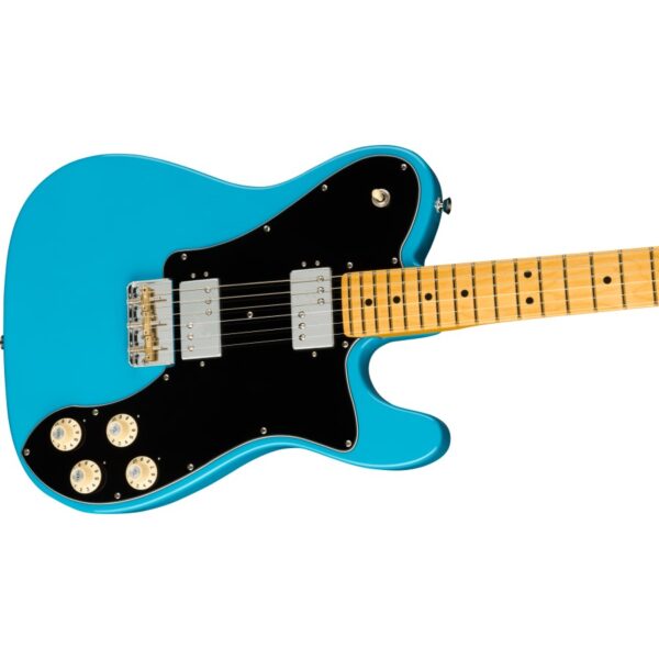 Fender American Pro II Telecaster Deluxe Miami Blue Electric Guitar, (Ex-Display) - Image 4