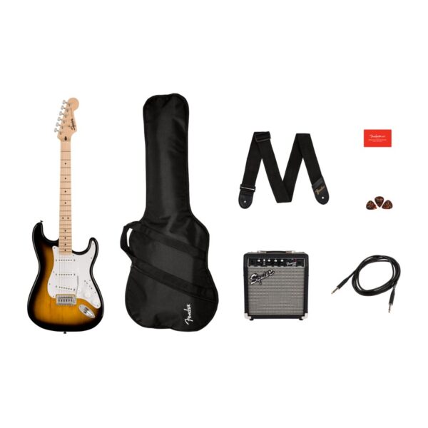 Squier Sonic Stratocaster Pack, 2-Colour Sunburst, Gigbag, 10G Amp