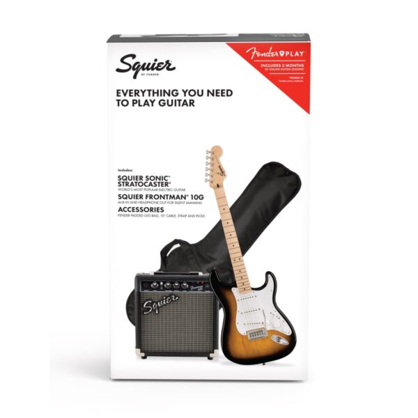 Squier Sonic Stratocaster Pack, 2-Colour Sunburst, Gigbag, 10G Amp - Image 2