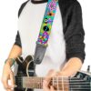 Buckle-Down Alien Flowers Guitar Strap - Image 2