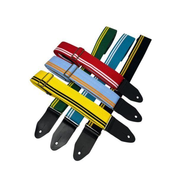 Leathergraft Cotton Guitar Strap, Racing Stripe