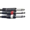 Stagg SYC3/P2PE Mono Jack to 2 Mono Jack Lead, 3m