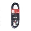 Stagg SYC3/P2PE Mono Jack to 2 Mono Jack Lead, 3m - Image 2