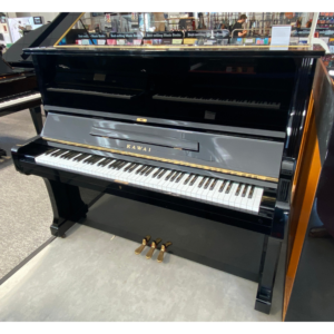 Second Hand Kawai BL-61 Upright Piano, Polished black, c.1980