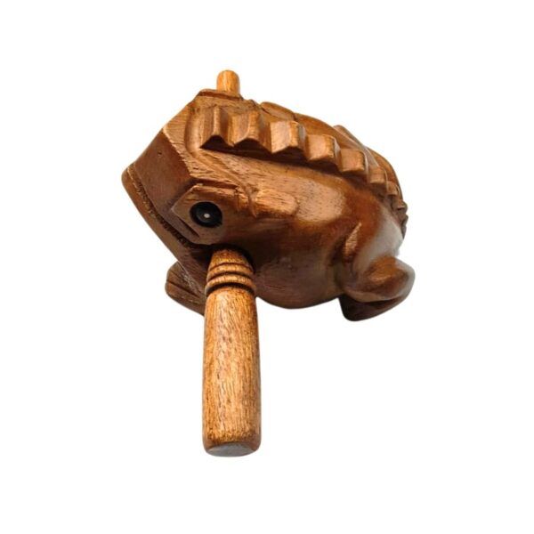 Juno Hand Carved Frog Guiro, Acacia Natural