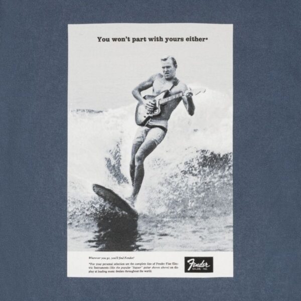 Fender Vintage Ad Surfer T-Shirt, Ocean - Image 2