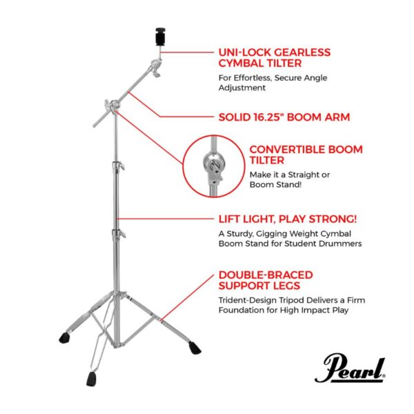 Pearl BC-830 Boom Cymbal Stand - Image 4