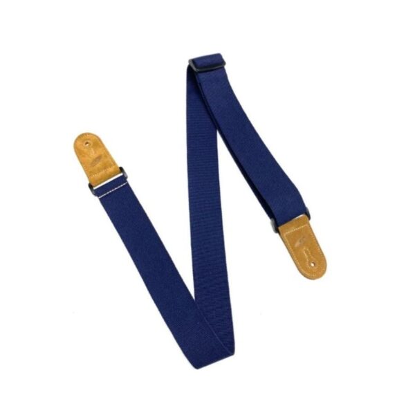 Leathergraft Cotton Webbing Guitar Strap, Suede Ends, Navy Blue