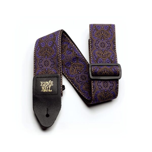 Ernie Ball Classic Jacquard Guitar Strap, Purple Paisley