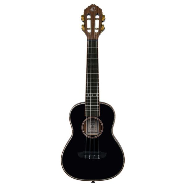 Ortega Onyx RUOX-CC Concert Ukulele, Black, with Bag